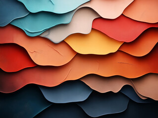 Obraz premium Colorful layered textures in abstract art composition