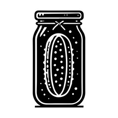 Simple Vector Icon of a pickled vegetables &ndash; Logo Design Illustration