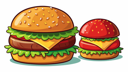 Hamburger Cheeseburger fastfood fast food isolated on a white background