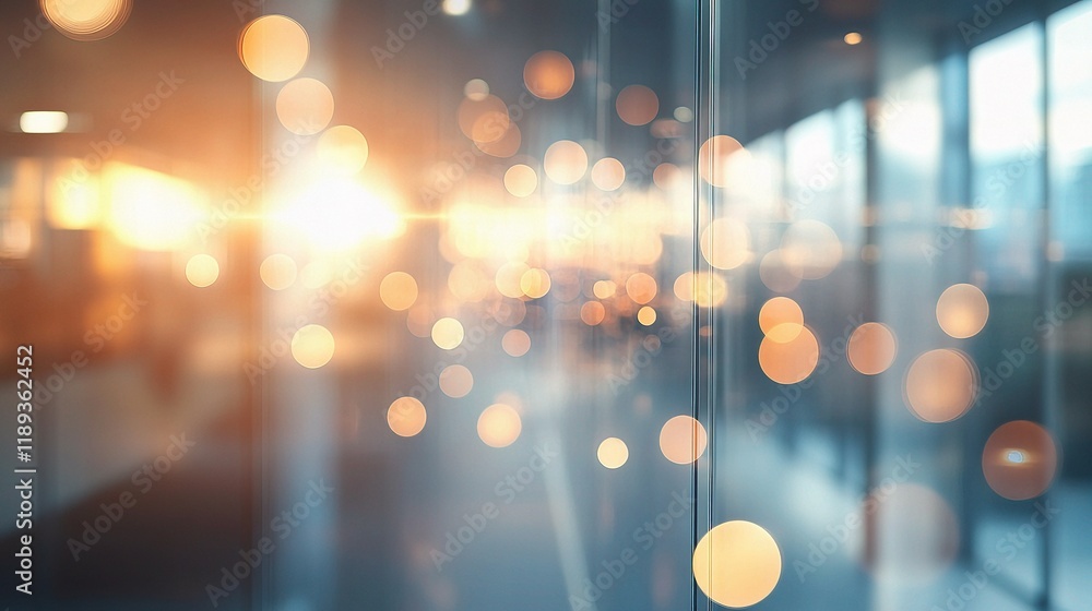 Aufkleber abstract light bokeh in an empty office space creating a dreamy atmosphere