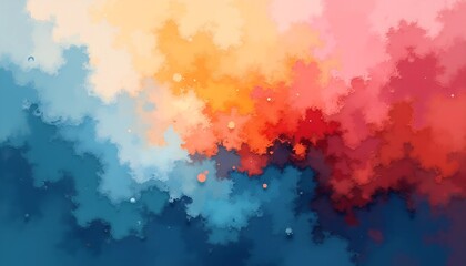 Fototapeta premium Abstract colorful watercolor painting with vibrant hues and soft blending in artistic style