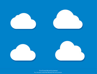 Clouds Vector Illustration, Stunning Visuals for Sky animation Designs