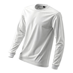 Fototapeta premium White t-shirt and white polo shirt isolated on a blank background showcasing casual clothing and fashion styles