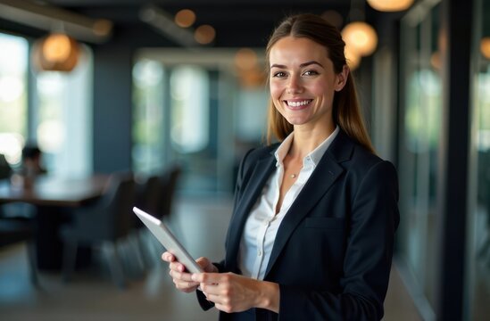 Businesswoman holding circle global network connection. Customer network technology. Customer service, Social, Digital marketing online, Customer Relationship Management, Data exchanges development