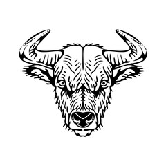 Ox and Bull Sketch Vector - Line Art Illustration for Rustic, Cultural, and Creative Design Projects