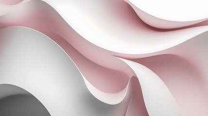 Abstract Pink and White Wave Form Design