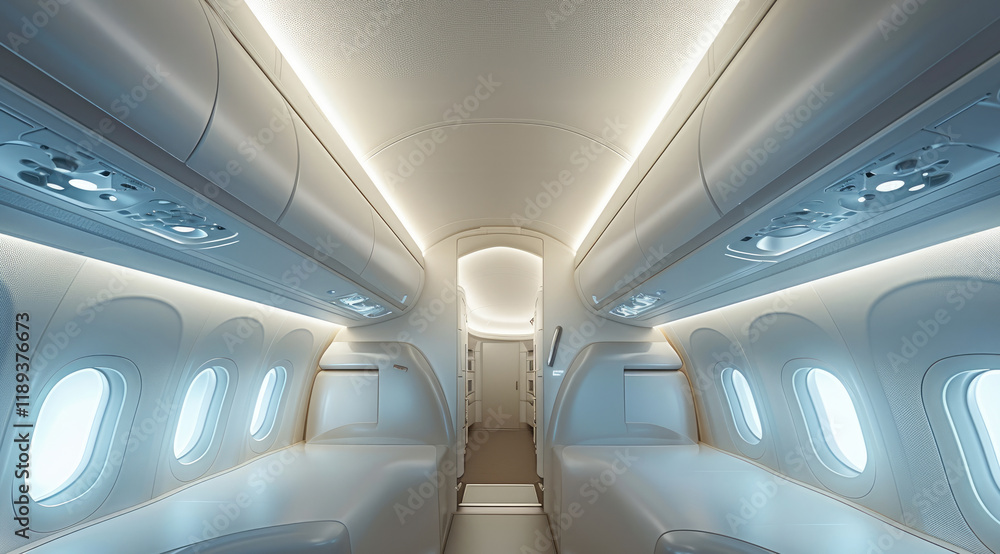 Poster overhead locker on plane.