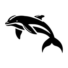 Fototapeta premium Simple Vector Icon of a Harbour porpoise – Logo Design Illustration