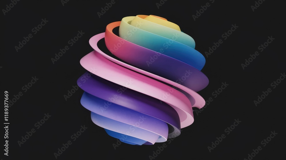 Aufkleber abstract swirling layers of pastel colors create a vibrant, captivating visual.
