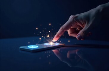 Pixel clicking cursor on Like Button with sparkles 