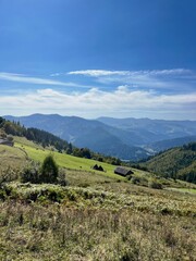 Fototapeta premium landscape with mountains and clouds