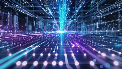 Abstract Technology Background (Data Flow)