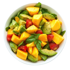 Delicious Mango Avocado Salad with Tomatoes and Basil A Refreshing Summer Fruit Salad Recipe