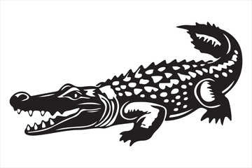 Crocodile character Silhouette