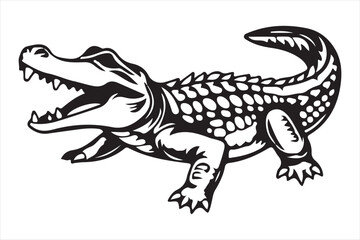 Crocodile character Silhouette