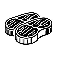 Fototapeta premium Simple Vector Icon of a Lean meat – Logo Design Illustration