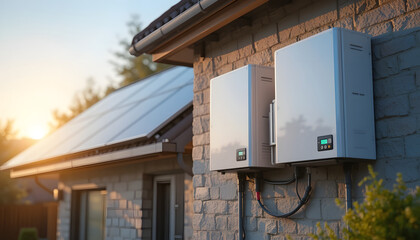 a sustainable energy solution with solar panels and battery storage systems. the benefits of integrating solar panels and battery storage in residential homes, environmental conservation
