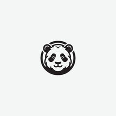 Little Panda Logo Vector design.