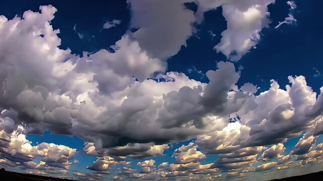 Time-Lapse of Rolling Clouds in the Sky