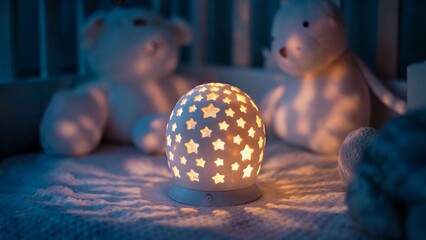 Soft Glow Egg-Shaped Baby Night Light with Starry Design - Cozy and Comforting