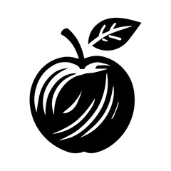Simple Vector Icon of a Apple – Logo Design Illustration