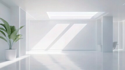 Bright Modern Office Space with Natural Light and Meeting Area