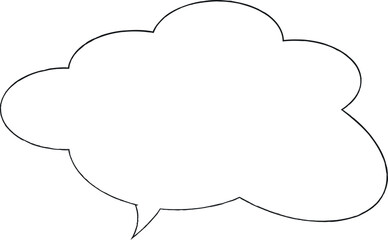 Speech bubble, round and simple