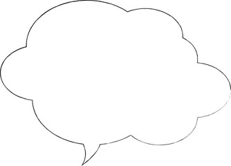Speech bubble, round and simple