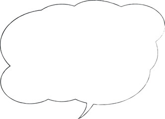 Speech bubble, round and simple