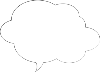 Speech bubble, round and simple