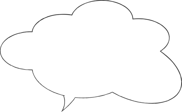 Speech bubble, round and simple