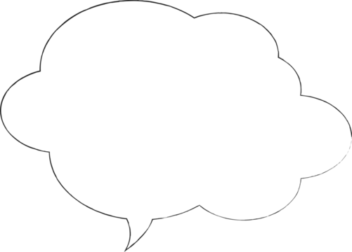 Speech bubble, round and simple