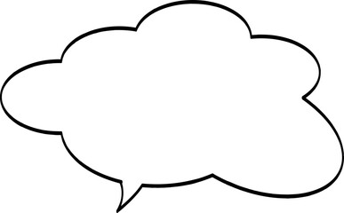 Speech bubble, round and simple
