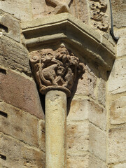 Romanesque Basilica of Saint Julian. (12th century). Detail of capital in the apse.
Historic city of Brioude. France. 