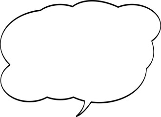 Speech bubble, round and simple.