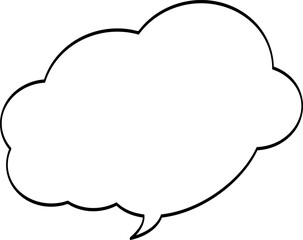 Speech bubble, round and simple.
