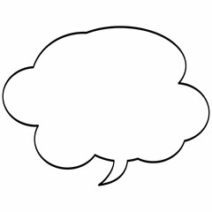 Speech bubble, round and simple.