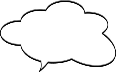 Speech bubble, round and simple.
