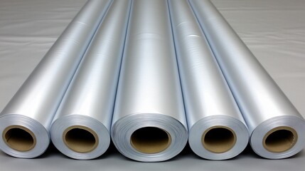 Silver Metallic Fabric Rolls Shiny Textile Material