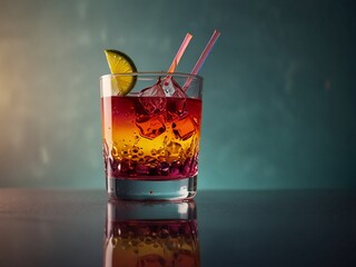 Cocktail in a glass.