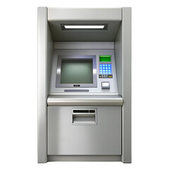Bank ATM illustration isolated on transparent background  
