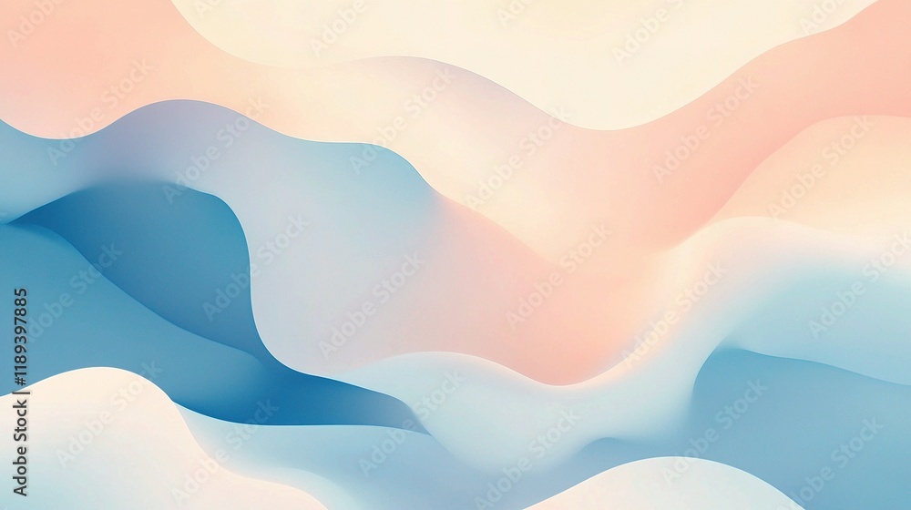Poster abstract background with subtle cloud lines and clear sky tones