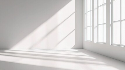 Obraz premium Bright White Office Interior with Natural Light and Clean Lines