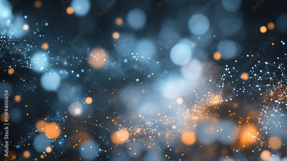 Poster abstract gray and white bokeh lights background with soft lines