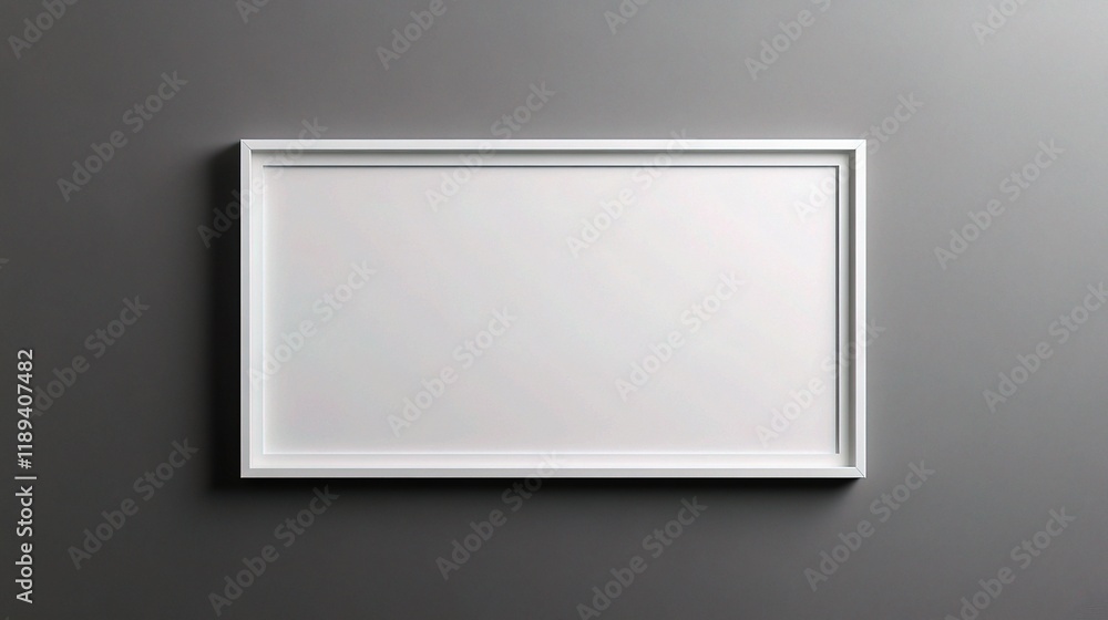 Poster sleek isolated frame mockup for paper display on gray background