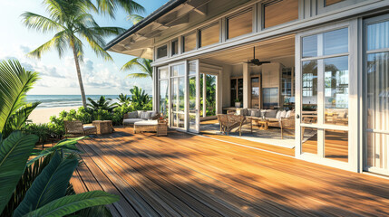 Coastal Beach House with Oceanfront Deck