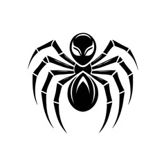 black and white spider logo