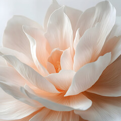 Obraz premium Elegant Close-Up of a Soft Peach and White Bloom with Delicate Petals