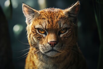Obraz premium close up of a lynx looking at the camera