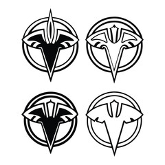 Neon Raptors Logo Vector Design featuring a bold, modern, and vibrant style. Perfect for sports teams and business branding, offering high-quality creative appeal.